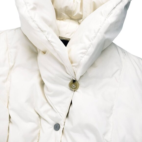 Cole Haan Women's Large Fill 80% Down, 20% Feather Coat Ivory Cream Jacket EUC - Picture 11 of 16